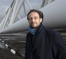 Bas Jonkman bij de Maeslantkering